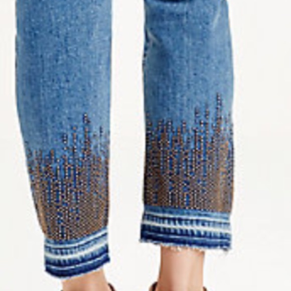 NWT True Religion Mid Rise Straight Crop jeans - Picture 7 of 8